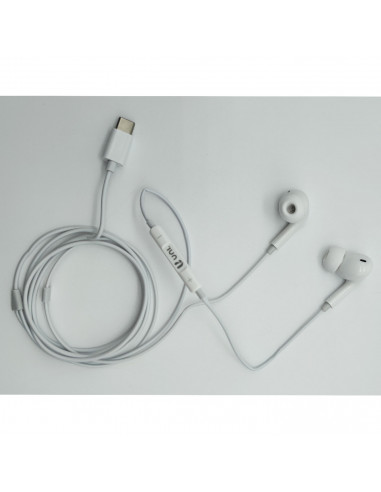 Auriculares de móvil con micrófono, estéreo, cable de 1,2 m, conexión tipo C, cascos compatibles con Xiaomi, Huawei, Samsung, So