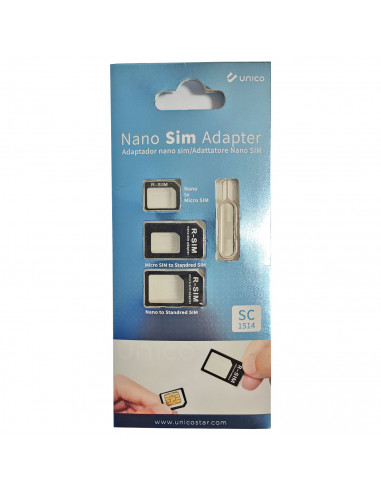 Set de tres adaptadores de nano-sim a micro-sim a sim estándar, incluye aguja para colocar la sim, móvil, compatible con Xiaomi,