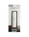 Batería externa blanca 2600 mAh, 1.0A, cable micro-USB, indicador carga LED, móvil, tablet, mp3, e-book, compatible con Xiaomi,
