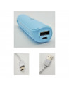Batería externa azul 2600 mAh, 1.0A, cable micro-USB, indicador carga LED, móvil, tablet, mp3, e-book, compatible con Xiaomi, Hu