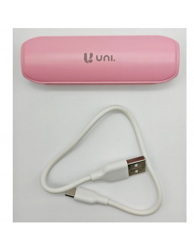 Batería externa rosa 2600 mAh, 1.0A, cable micro-USB, indicador carga LED, móvil, tablet, mp3, e-book, compatible con Xiaomi, Hu