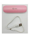 Batería externa rosa 2600 mAh, 1.0A, cable micro-USB, indicador carga LED, móvil, tablet, mp3, e-book, compatible con Xiaomi, Hu