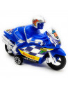 Moto de juguete con conductor, plástico, vehículo de motociclismo, regalo para niños, cumpleaños, navidad, infantil, 12,5 x 20 x