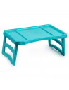 Plastic Forte - Bandeja de cama plegable de plástico 23,5 x 51 x 33 cm. Mesa para desayuno, ordenador portátil con patas plegabl