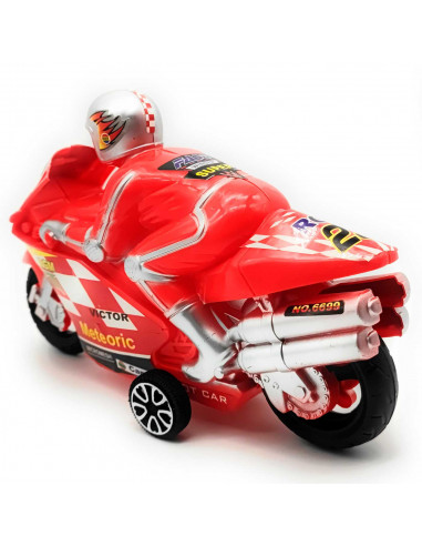 Moto de juguete con conductor, plástico, vehículo de motociclismo, regalo para niños, cumpleaños, navidad, infantil, 12,5 x 20 x