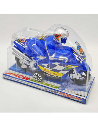 Moto de juguete con conductor, plástico, vehículo de motociclismo, regalo para niños, cumpleaños, navidad, infantil, 12,5 x 20 x