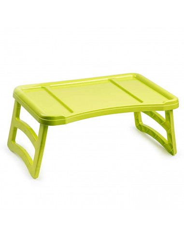 Plastic Forte - Bandeja de cama plegable de plástico 23,5 x 51 x 33 cm. Mesa para desayuno, ordenador portátil con patas plegabl