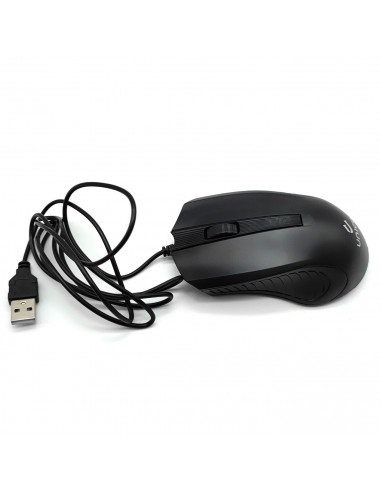 Ratón óptico con cable 1200 dpi, usb 2.0 plug and play, cable de 1,35 metros, diseño ergonómico, 3 botones, ordenador, portátil,