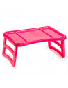Plastic Forte - Bandeja de cama plegable de plástico 23,5 x 51 x 33 cm. Mesa para desayuno, ordenador portátil con patas plegabl