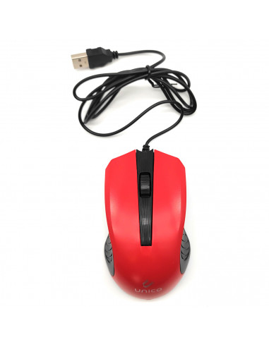 Ratón óptico, cable usb 2.0 plug and play, 1200 dpi, cable de 1,35 metros, diseño ergonómico, 3 botones, ordenador, portátil, pc