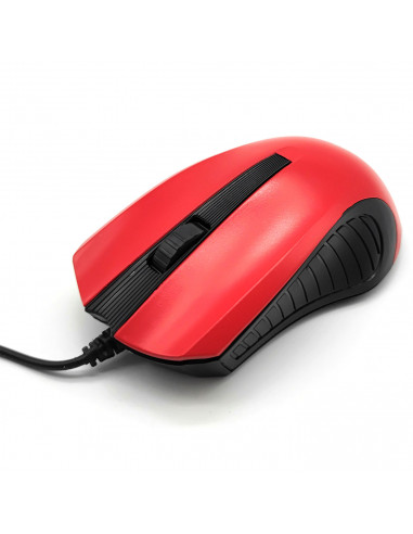 Ratón óptico, cable usb 2.0 plug and play, 1200 dpi, cable de 1,35 metros, diseño ergonómico, 3 botones, ordenador, portátil, pc