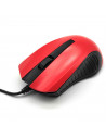 Ratón óptico, cable usb 2.0 plug and play, 1200 dpi, cable de 1,35 metros, diseño ergonómico, 3 botones, ordenador, portátil, pc
