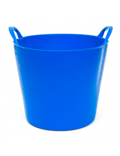 Pamex - Capazo de plástico 26 L azul, apto para uso alimentario. Cubo flexible agrícola 30 x 35 cm