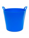 Pamex - Capazo de plástico 26 L azul, apto para uso alimentario. Cubo flexible agrícola 30 x 35 cm