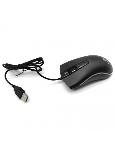 Ratón óptico con luz y cable usb 2.0, 800-1200 dpi, cable de 1,35 metros, diseño ergonómico, 3 botones, ordenador, portátil, pc,