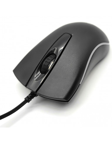 Ratón óptico con luz y cable usb 2.0, 800-1200 dpi, cable de 1,35 metros, diseño ergonómico, 3 botones, ordenador, portátil, pc,