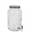 Tarro dispensador de bebidas de vidrio con grifo 3 litros. Bote dispensador, botella con grifo, garrafa, jarra de cristal con gr