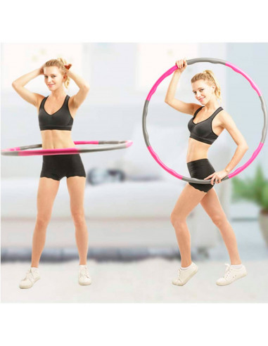 Hula hoop fitness desmontable, aro de ejercicio, 8 secciones de espuma, perder peso, entrenamiento deportivo, adultos, uso domés