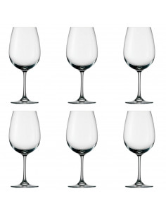 Set 6 copas de vino, cristal liso, modelo degustation, diseño sofisticado y elegante, aptas para lavavajillas (45 cl, 22 x 8 cm)