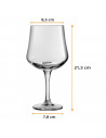 Set de 6 copas para combinados, cocktails, cristal liso, modelo arome, diseño sofisticado y elegante, aptas para lavavajillas (6