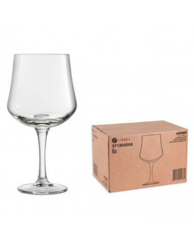 Set de 6 copas para combinados, cocktails, cristal liso, modelo arome, diseño sofisticado y elegante, aptas para lavavajillas (6