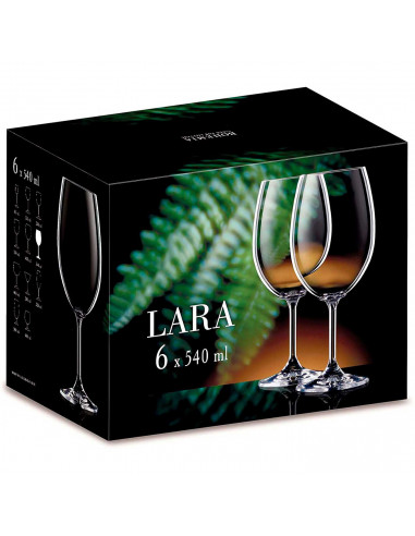 Juego de 6 copas de vino, modelo lara, cristal fino, diseño elegante y sofisticado, champán, cava, cenas, celebraciones, fiestas