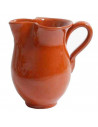 Jarra de barro clásica gallega para servir vino, cerveza, recipiente con asa y pico vertedor, diseño tradicional, cafetería, bar