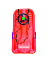 Tradineur - Trineo de nieve de plástico infantil, tabla de descenso con cuerda para niños, deportes de invierno, rojo, 25 x 45 x