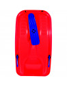 Tradineur - Trineo de nieve para niños, plástico, tabla de descenso infantil con cuerda, deportes de invierno, aire libre, rojo,