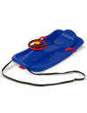 Tradineur - Trineo con cuerda para nieve infantil, plástico, tabla de descenso para niño, deportes de invierno, aire libre, azul