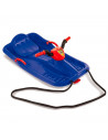 Tradineur - Trineo con cuerda para nieve infantil, plástico, tabla de descenso para niño, deportes de invierno, aire libre, azul