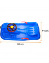 Tradineur - Trineo con cuerda para nieve infantil, plástico, tabla de descenso para niño, deportes de invierno, aire libre, azul