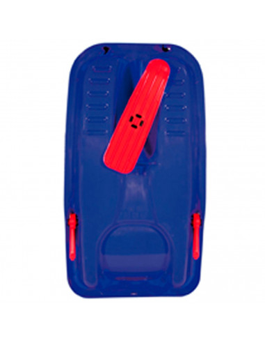 Tradineur - Trineo con cuerda para nieve infantil, plástico, tabla de descenso para niño, deportes de invierno, aire libre, azul