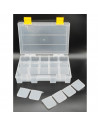 Caja de herramientas con 3 organizadores extraíbles, compartimento superior y asa, modelo Ravena, plástico resistente, 35 x 34 x