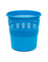 Tradineur - Papelera de plástico con rejilla 28 x 27 cm, cubo de basura multiuso para oficina, hogar (Color surtido)