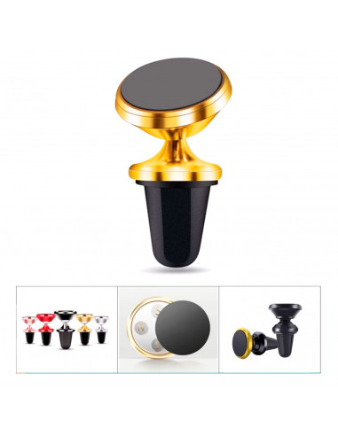 Soporte de móvil con imán coche, rejilla del aire, rotación 360º, dispositivos 3,5-6,3, compatible con Xiaomi, Huawei, Samsung