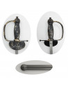 Set de florete y máscara de juguete, accesorio de disfraz de Zorro, pirata, cowboy del oeste, espada de 57 cm, complemento infan