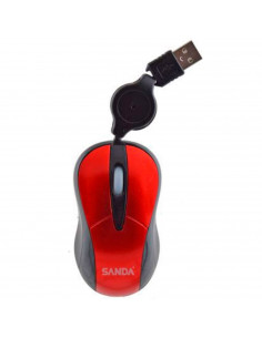 Ratón óptico 1600 dpi, cable usb 3.0/2.0/1.1, plug and play, diseño ergonómico, 3 botones, interruptor encendido y reposo, orden