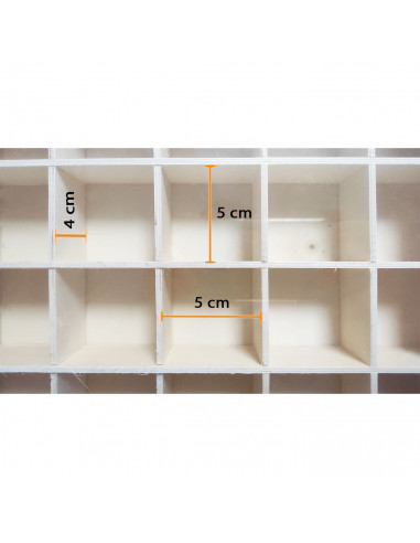 Caja de madera, 20 compartimentos, tapa de cristal, expositor joyas, organizador, joyero, collares, brazaletes, pendientes, relo
