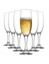Tradineur - Set de 6 copas de cava de cristal, modelo empire, champán, cócteles, resistentes, aptas para lavavajillas, celebraci