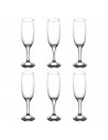 Tradineur - Set de 6 copas de cava de cristal, modelo empire, champán, cócteles, resistentes, aptas para lavavajillas, celebraci
