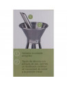 Tradineur - Aceitera "Azzayt" de acero inoxidable con tapón vertedor con boquilla antigoteo, dosificador rellenable de aceite, v