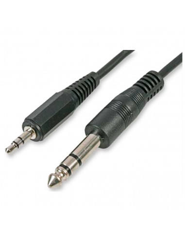 Cable de audio estéreo, jack 3,5 mm a 6,35 mm, macho a macho para guitarras, amplificadores, mesas de mezclas, home cinema, móvi