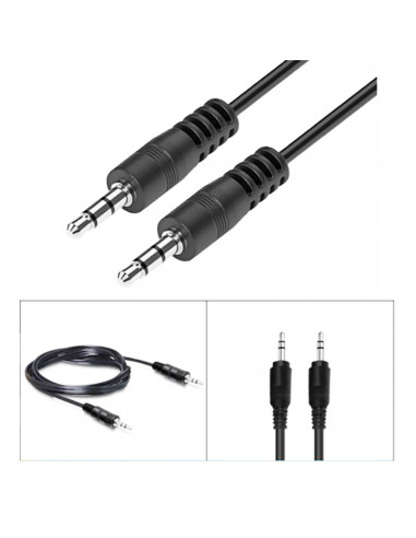 Cable de audio estéreo, mini jack 3,5 mm a mini jack 3,5 mm, macho a macho para tv, móvil, tablet, portátil, pc, altavoces, home