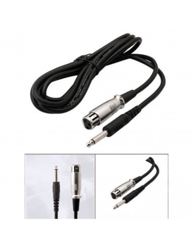 Cable de audio estéreo, conector jack TRS macho de 6,35 mm a XLR macho para micrófonos, altavoces, dj, mesas de mezclas, consola