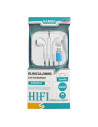 Auriculares hifi estéreo con micrófono y cable de 1,2 m, cascos con conector lightning, teclas de control de volumen, escuchar m
