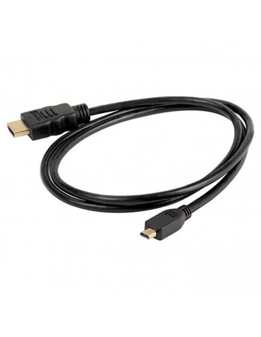 Cable micro HDMI a HDMI, alta velocidad y calidad de imagen para conectar tablets o cámaras a televisiones, proyectores (Negro,