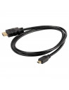 Cable micro HDMI a HDMI, alta velocidad y calidad de imagen para conectar tablets o cámaras a televisiones, proyectores (Negro,
