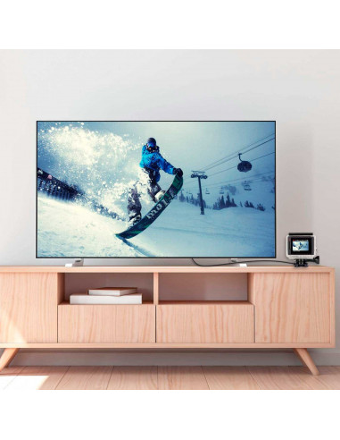 Cable micro HDMI a HDMI, alta velocidad y calidad de imagen para conectar tablets o cámaras a televisiones, proyectores (Negro,