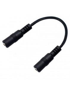 Tradineur - Cable de audio jack con doble entrada - Jack 3,5 mm - Longitud de 13 centímetros - Ideal para compartir su música, p